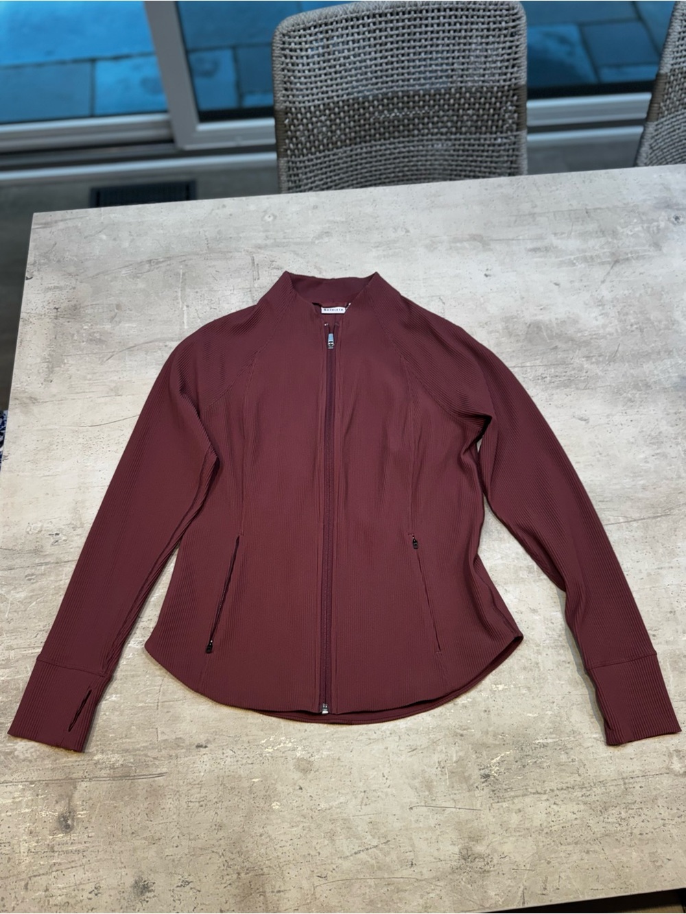 Athleta Burgundy Full-Zip Performance Jacket